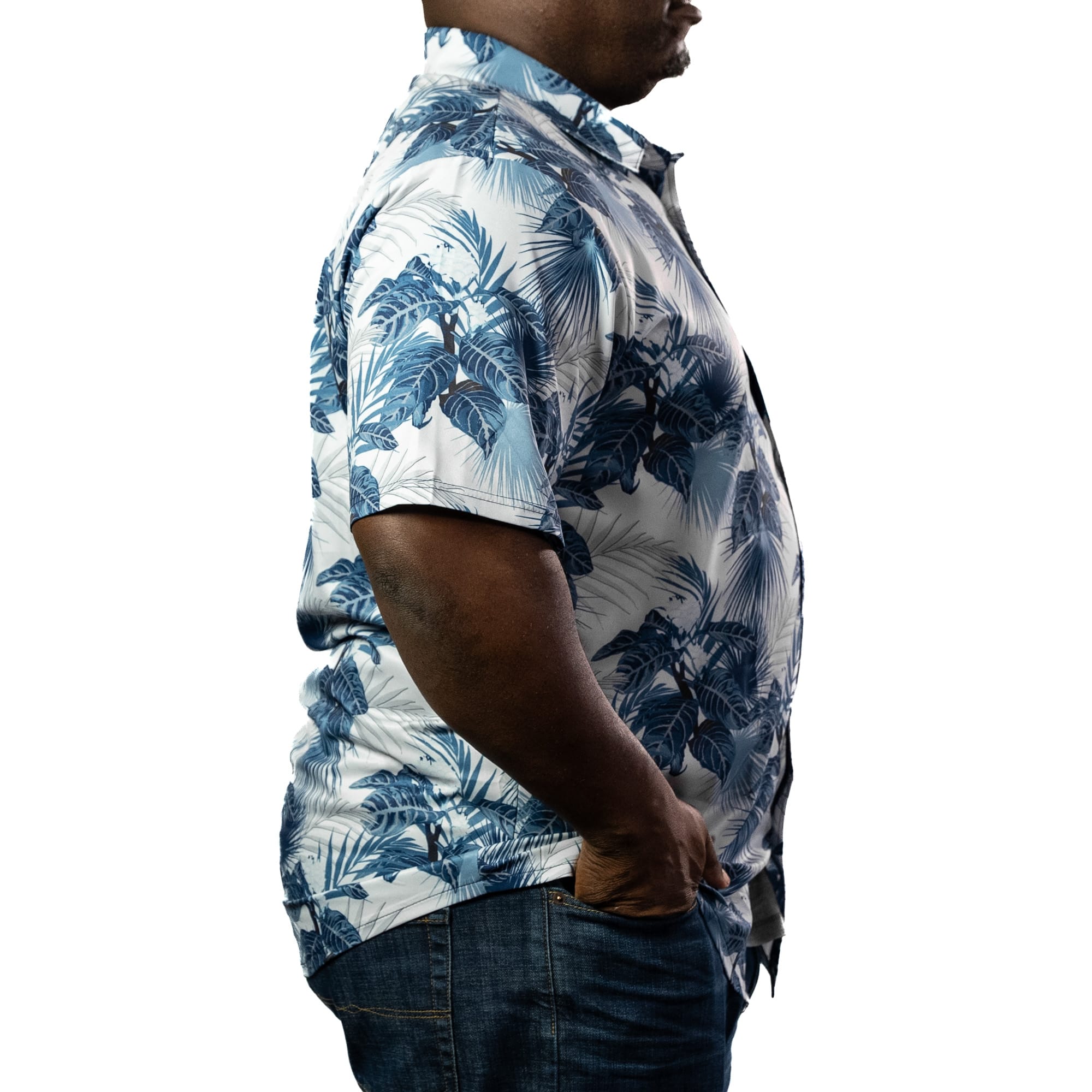 Hawaiian Button Up | Jungle Palm Leaf - Image 2